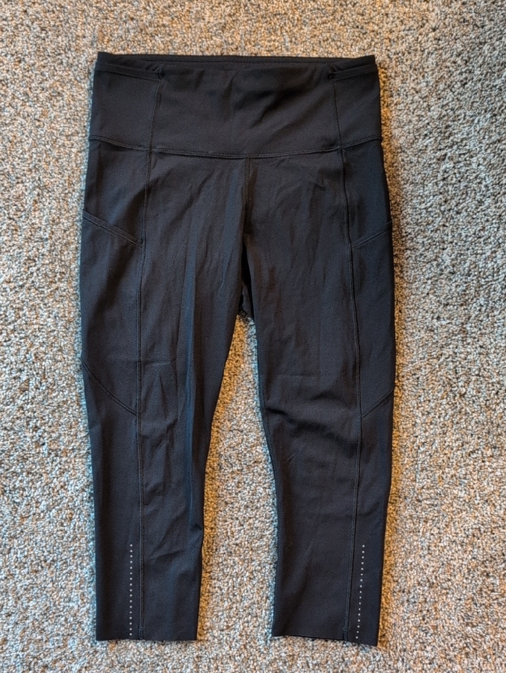 Lululemon Fast & Free Crop Black Leggings Size 6